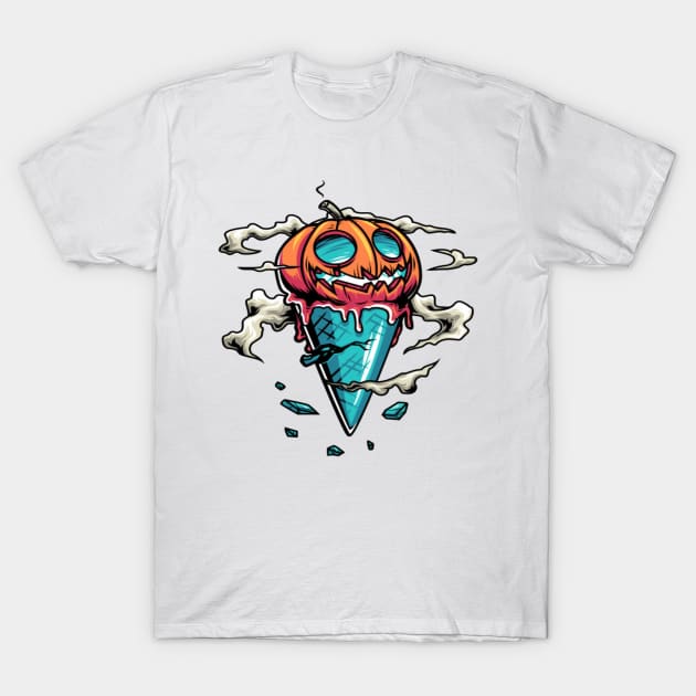 Halloween ice cream pumpkin T-Shirt by StoreMoustafa
